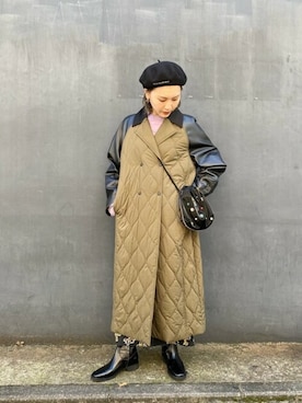 「CREOLME（クレオルム）のアイテム（ジャケット/アウター）」を使った、ROSE BUD STAFFさん（レディース・160cm）の冬コーディネート