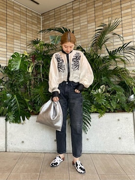 「piu comoda（ピュコモダ）のアイテム」を使った、ROSE BUD STAFFさん（レディース・161cm）の春コーディネート