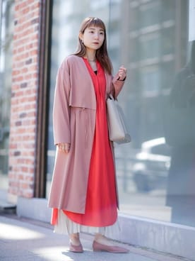 ROSE BUDのワンピース（オレンジ系）を使った人気ファッション