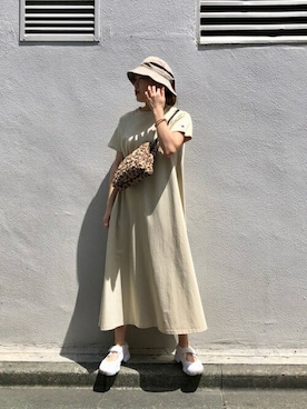 「ROSE BUD（ローズバッド）のアイテム（キャップ）」を使った、ROSE BUD STAFFさん（レディース・165cm）の春コーディネート