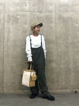 「ROSE BUD（ローズバッド）のアイテム（オールインワン・サロペット）」を使った、ROSE BUD STAFFさん（レディース・145cm）の秋コーディネート