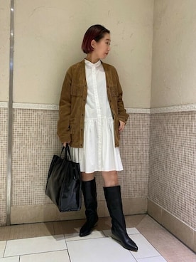 「ROSE BUD（ローズバッド）のアイテム（アクセサリー）」を使った、ROSE BUD STAFFさん（レディース・157cm）の秋コーディネート