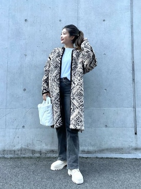 「アイテム（アクセサリー、パープル系）」を使った、ROSE BUD STAFFさん（レディース・154cm）の秋コーディネート