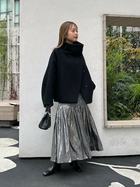 「パーティースタイル」｜「アイテム（その他アウター）」を使った、ROSE BUD STAFFさん（レディース・152cm）の冬コーディネート