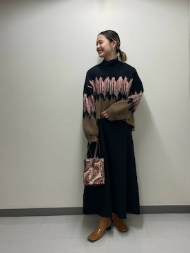 「GHOSPELL（ゴスペル）のアイテム（ワンピース/ドレス）」を使った、ROSE BUD STAFFさん（レディース・162cm）の冬コーディネート