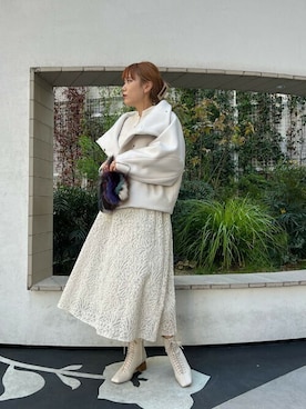 「パーティースタイル」｜「アイテム（その他アウター）」を使った、ROSE BUD STAFFさん（レディース・165cm）の冬コーディネート