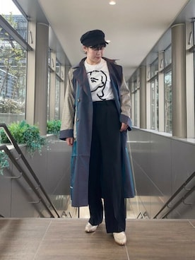 「アイテム（キャスケット）」を使った、ROSE BUD STAFFさん（レディース・162cm）の冬コーディネート