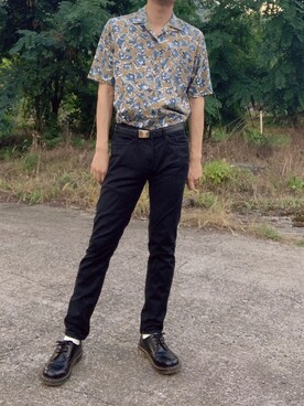 「TOPMAN（トップマン）のアイテム（パンツ）」を使った、やまおとこさん（メンズ・178cm）の夏コーディネート