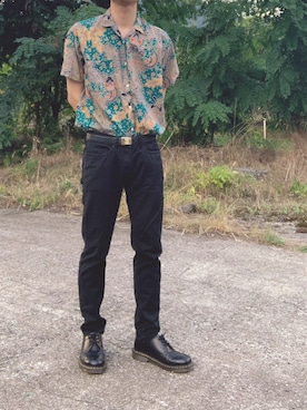 「TOPMAN（トップマン）のアイテム（パンツ）」を使った、やまおとこさん（メンズ・178cm）の夏コーディネート