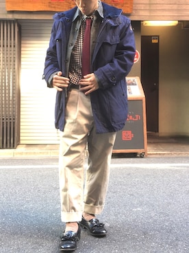 「仕事着」｜「アイテム（デニムジャケット）」を使った、smntakuyaさん（メンズ・173cm）の冬コーディネート