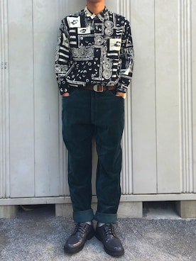 「BEAMS（ビームス）のアイテム（レインシューズ）」を使った、smntakuyaさん（メンズ・173cm）の春コーディネート