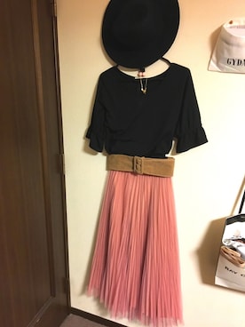 「アイテム（イヤリング）」を使った、かおりさん（レディース・155cm・20代）の秋コーディネート
