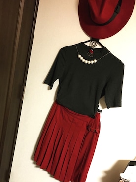 「アイテム（イヤリング）」を使った、かおりさん（レディース・155cm・20代）の秋コーディネート