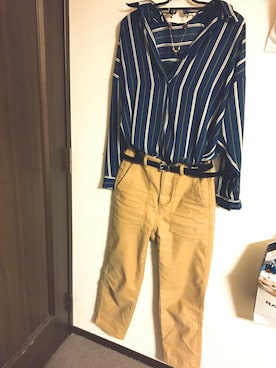 「アイテム（イヤリング）」を使った、かおりさん（レディース・155cm・20代）の秋コーディネート