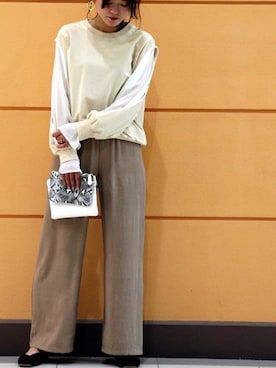 「BITTOKO（ビットコ）のアイテム（パンツ）」を使った、konoさん（レディース・166cm）の春コーディネート