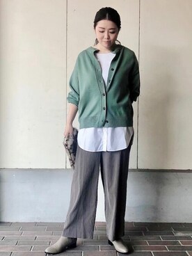 「human woman（ヒューマンウーマン）の◆オリジナルショートブーツ（ブーツ）」を使った、akoさん（レディース・156cm）の秋コーディネート