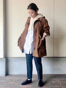 「アイテム（ネックウォーマー/スヌード）」を使った、akoさん（レディース・156cm）の秋コーディネート