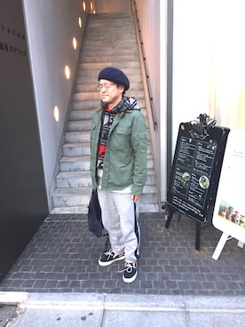 「Scye（サイ）のアイテム（シューズ）」を使った、aNYwearさん（メンズ・171cm）の冬コーディネート