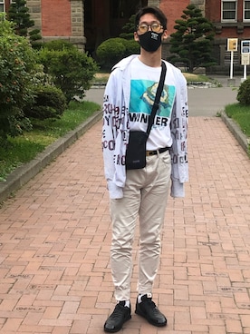 「WINNER」｜道産子🇰🇷さん（メンズ・184cm）の夏コーディネート
