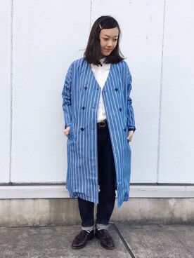 「PAR ICI」｜「アイテム（その他アウター）」を使った、PAR ICIさん（レディース・153cm）の冬コーディネート