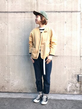 「PAR ICI」｜「アイテム（ブルゾン）」を使った、PAR ICIさん（レディース・156cm）の冬コーディネート
