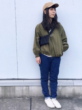 「PAR ICI」｜「アイテム（マウンテンパーカー）」を使った、PAR ICIさん（レディース・156cm）の冬コーディネート