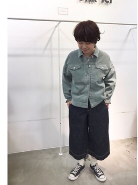 「PAR ICI」｜「アイテム（ブルゾン）」を使った、PAR ICIさん（レディース・156cm）の秋コーディネート