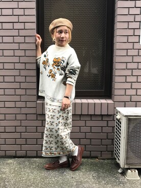 「PAR ICI（パーリッシィ）のアイテム（ニット/セーター）」を使った、PAR ICIさん（レディース）の秋コーディネート