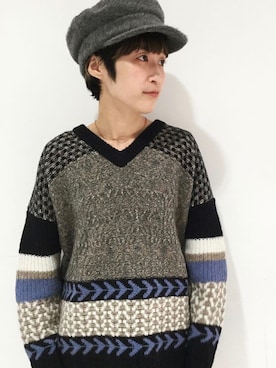 「PAR ICI（パーリッシィ）のアイテム（ニット/セーター）」を使った、PAR ICIさん（レディース）の秋コーディネート