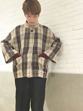 「PAR ICI」｜「アイテム（その他アウター）」を使った、PAR ICIさん（レディース・152cm）の冬コーディネート