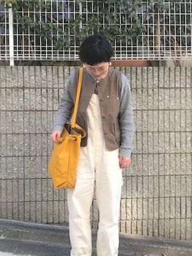 「PAR ICI」｜「アイテム（オールインワン・サロペット）」を使った、PAR ICIさん（レディース）の春コーディネート