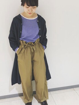 「PAR ICI」｜「アイテム（シャツワンピース）」を使った、PAR ICIさん（レディース・154cm）の春コーディネート