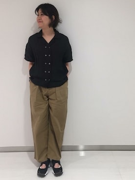 「羽織りもの」｜PAR ICIさん（レディース・158cm）の夏コーディネート