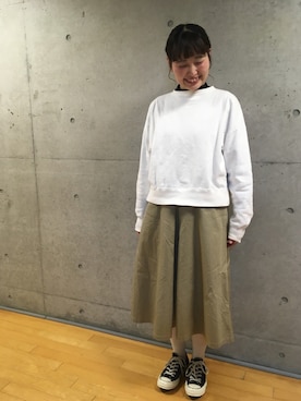 「PAR ICI」｜「アイテム（スウェット）」を使った、PAR ICIさん（レディース・165cm）の冬コーディネート