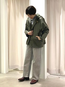 「ヒッコリー」｜「アイテム（ブルゾン）」を使った、PAR ICIさん（レディース・162cm）の冬コーディネート