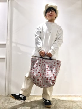 「PAR ICI」｜「アイテム（オールインワン・サロペット）」を使った、PAR ICIさん（レディース・148cm）の冬コーディネート