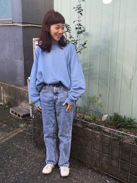 「PAR ICI」｜「アイテム（スウェット）」を使った、PAR ICIさん（レディース・154cm）の冬コーディネート