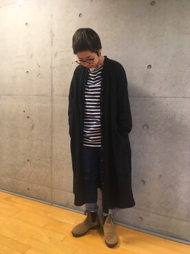 「PAR ICI」｜「アイテム（シャツワンピース）」を使った、PAR ICIさん（レディース・157cm）の春コーディネート