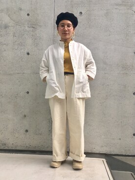 デニムパンツを使った「白シャツ」のレディース人気ファッションコーディネート（身長：100cm以下） - WEAR