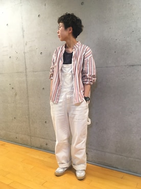 「PAR ICI」｜「アイテム（オールインワン・サロペット）」を使った、PAR ICIさん（レディース・157cm）の秋コーディネート