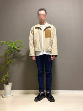 「RYO TAKASHIMA（リョウタカシマ）のアイテム（ブルゾン）」を使った、かばさん（メンズ・172cm）の冬コーディネート