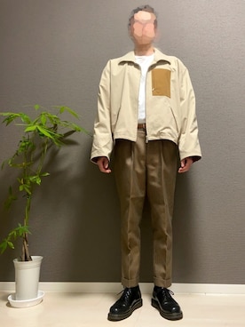 「RYO TAKASHIMA（リョウタカシマ）のアイテム（ブルゾン）」を使った、かばさん（メンズ・172cm）の冬コーディネート