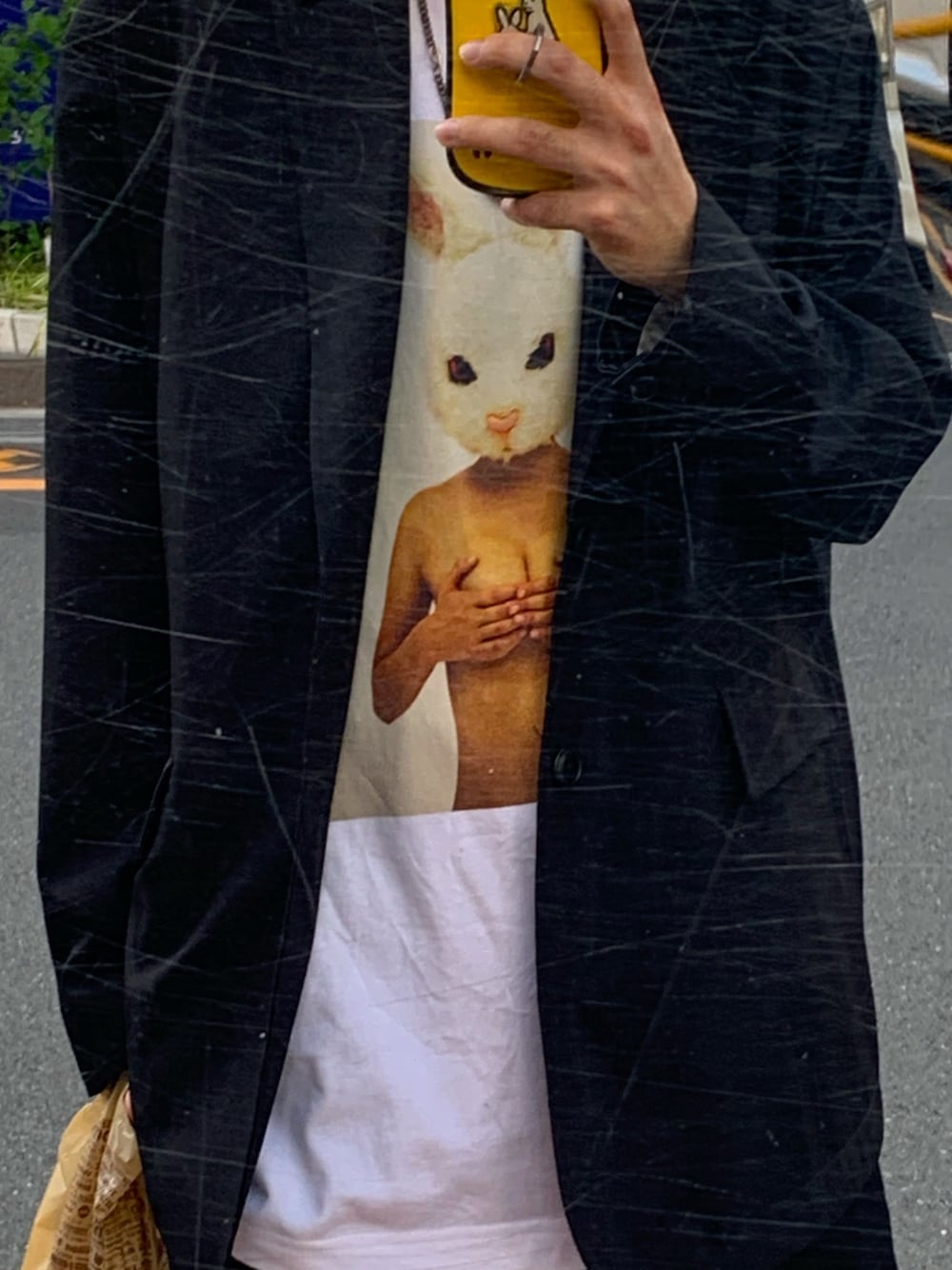 「FR2、FR2 梅、FR2 撫子、FR2 月桃、FR2 柳、fxxking rabbits、FREAK’Ｓ STORE、セットアップ」｜「FR2のアイテム（トップス、ホワイト系）」を使った、kitty1211さん（メンズ・174cm）の春コーディネートの1枚目の写真