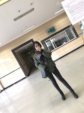 「cache cache（カシュ カシュ）のアイテム（デニムパンツ）」を使った、-靖童さん（レディース・169cm）の秋コーディネート