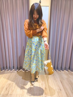 「アイテム（パンプス、グレー系）」を使った、美咲さん（レディース・158cm）の春コーディネート