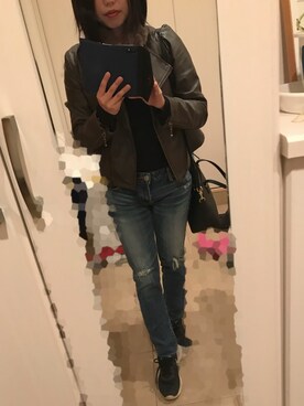 「kate spade new york kids（ケイトスペードニューヨーク）のアイテム（バッグ）」を使った、ひかりさん（レディース・152cm）の春コーディネート