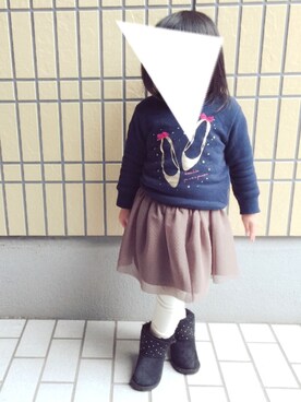 「WHIPCREAM（ホイップクリーム）のアイテム」を使った、Mai ✩ 3y＆0y 姉妹mamaさん（キッズ・100cm）の冬コーディネート