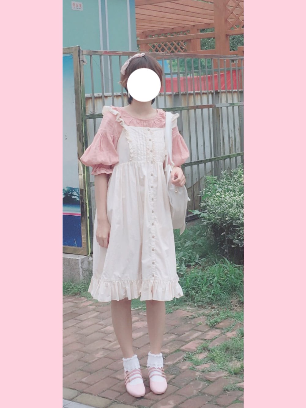 「lolita、lolitafashion、夏、休日スタイル、ootd」｜「临时停车场のアイテム（ワンピース、ピンク系）」を使った、Kukiさん（レディース・165cm）の夏コーディネートの1枚目の写真