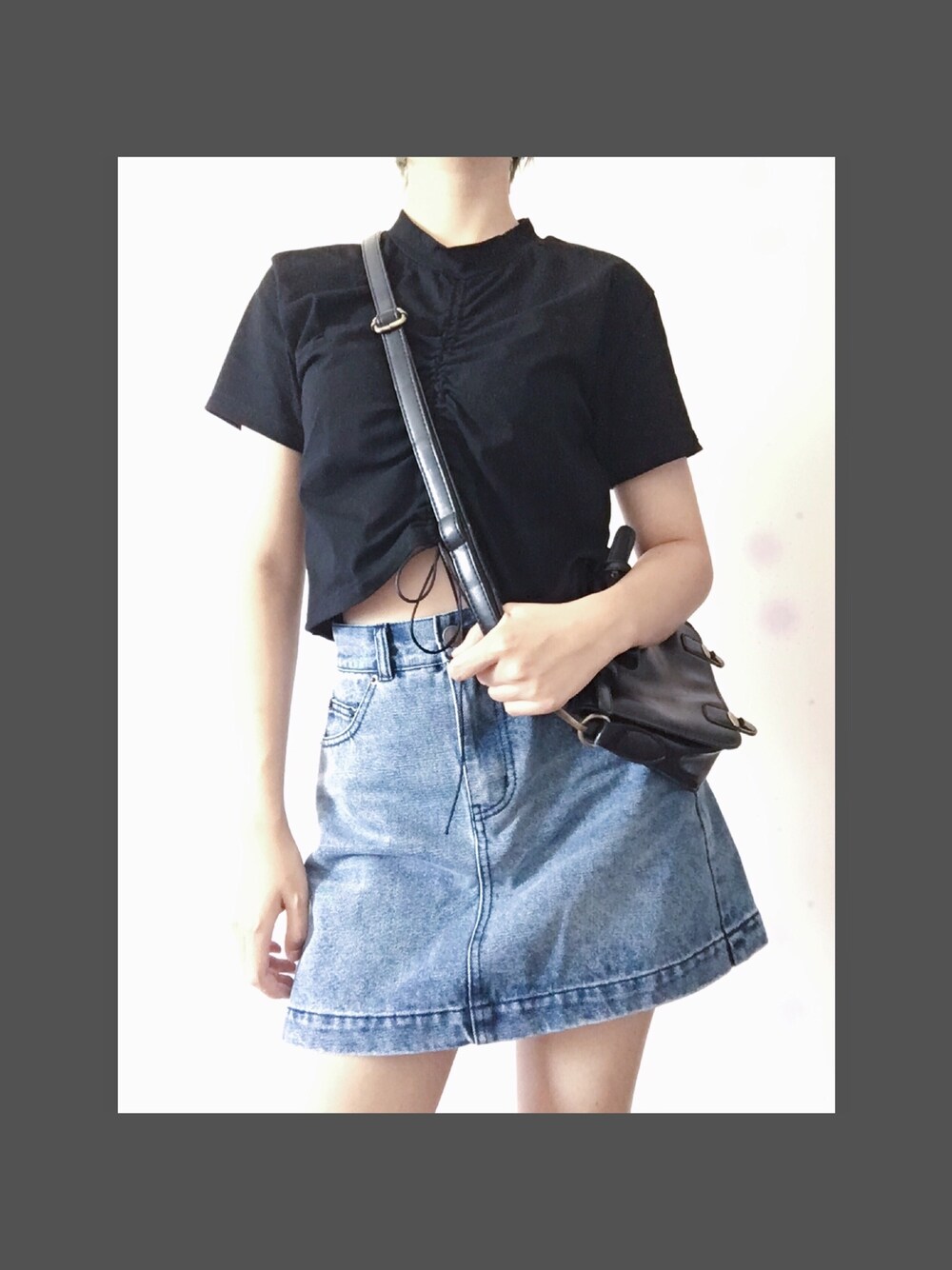「休日スタイル、夏、オトナ女子、ootd、今日のコーデ、black」｜「venus in fursのアイテム（Tシャツ/カットソー、ブラック系）」を使った、Kukiさん（レディース・165cm）の夏コーディネートの1枚目の写真