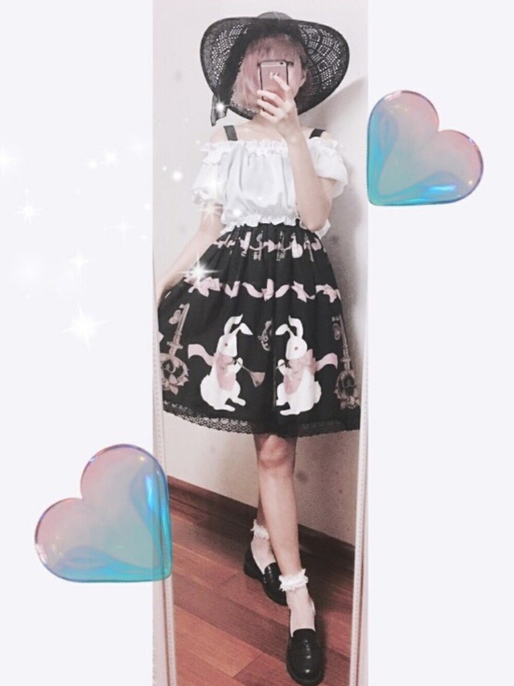 「lolita、夏、lolitafashion、休日スタイル、ootd」｜「stamp albumsのアイテム（ワンピース、ブラック系）」を使った、Kukiさん（レディース・165cm）の夏コーディネートの1枚目の写真